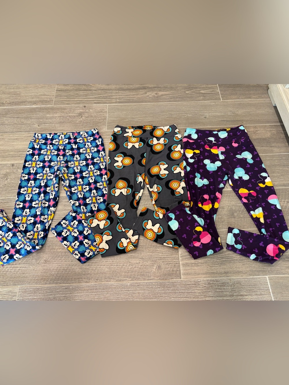 Lularoe Disney Women’s Leggings Bundle of 3 - One Size Fits All